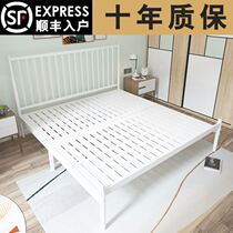 Iron Art Bed Children 1 5 m Double 1 8m nets Red rental room Eurostyle Iron frame Modern Brief Princess Bedsheets