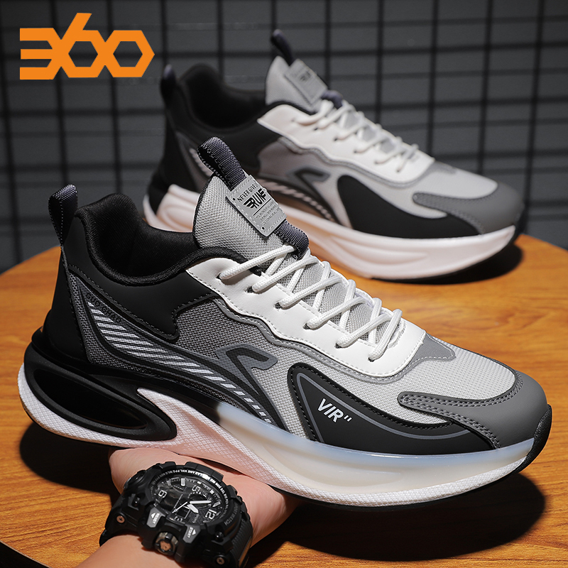 Authentic 360 Sports Shoes for Men, Spring and Summer Leather Fashion Casual Running Shoes, Mesh Breathable Lightweight Soft Sole Size 48 Men's Shoes