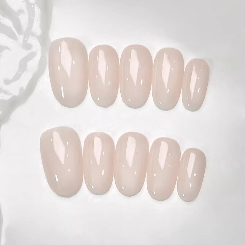 Yogurt Cheese ~ Popular Style with a High-End Feel ins Simple Handmade Wearable Nails White Women's Clear Pure Desire Milky White Manicure Yogurt Cheese ~ Popular Style with a High-End Feel ins Simple Handmade Wearable Nails White Women's Clear Pure Desire Milky White Manicure