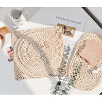 Japanese corn husk mat photo props cosmetics shooting props still life photography ornaments food photo props