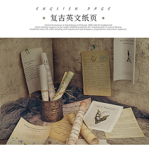 Vintage props old English paper Sheet music paper Photo background paper ins photo props photography shooting background paper