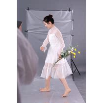 White frosted texture translucent net Red live hanging cloth background cloth photo photography creative photo props cloth