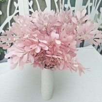 Wedding wedding simulation flower five-fork peanut leaf pink green white Orange decorative plant fake leaf fake flower
