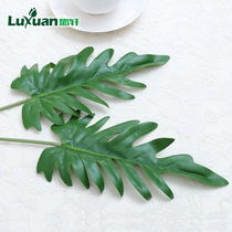 Monolithic simulation spring rain leaf turtle back leaf octagonal gold plate simulation fake leaf Plastic fake green leaf Wedding decoration green leaf