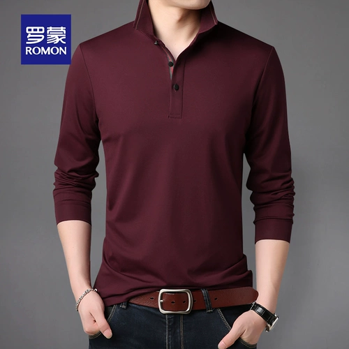 Осенний приталенный лонгслив, футболка polo для отдыха, 2020