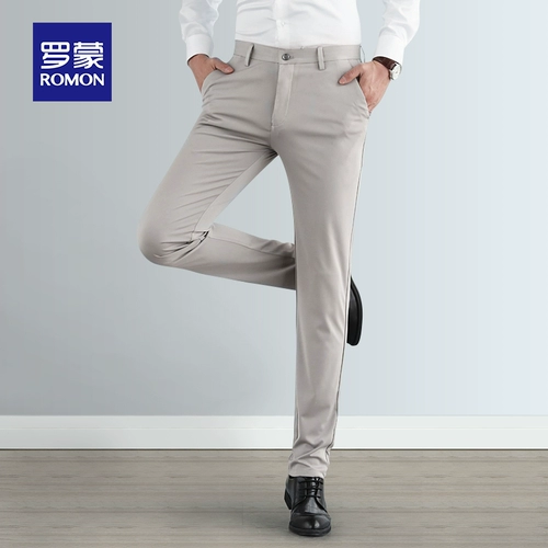 Мужские штаны, тонкий черный пиджак классического кроя, свободный прямой крой