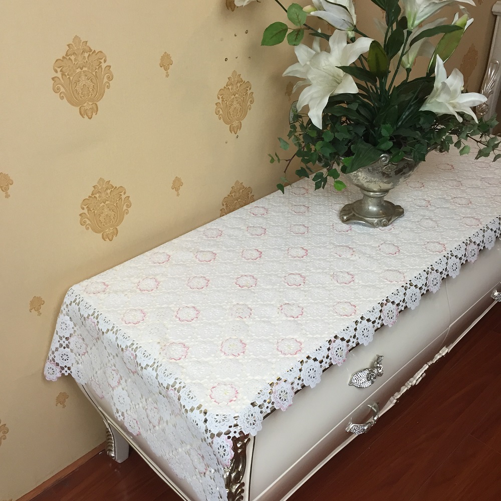 80 openwork ren miễn phí rửa bàn vải nhựa PVC bàn cà phê vải placemat khăn trải bàn không thấm nước chống co giãn khăn trải bàn oval