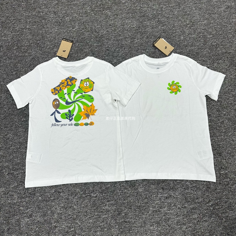 Nike Genuine Summer Style Breathable Knitted Classic Pure Cotton Casual Short-Sleeved Shirt for Boys and Girls Hq3234