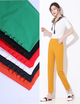 90% pants woman spring summer slim fit 2020 new Korean version of slim ice silk elastic fabric casual breathable pants