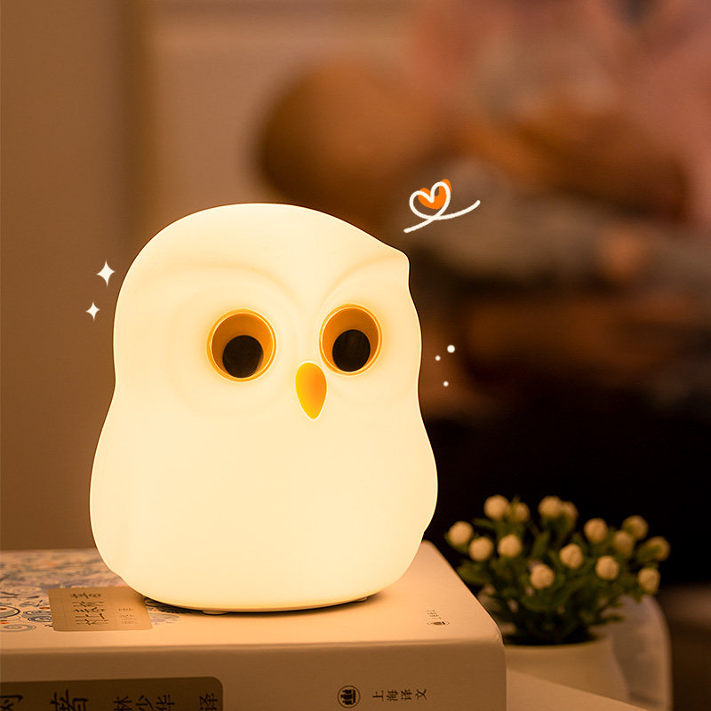 A little bit of creativity Owl Symphony night light colorful light lighting small table lamp breastfeeding lamp can be always on without plugging in