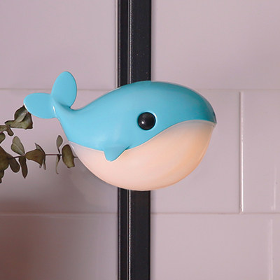 A little bit of creativity Little blue whale human body induction light Night light Aisle entrance light Baby nursing light bedside