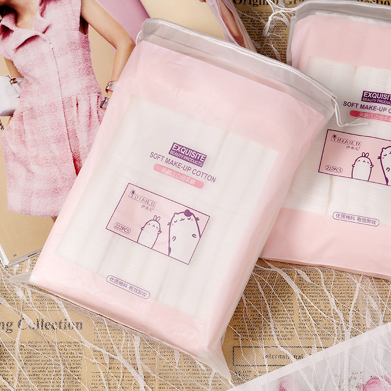 Inaile 222 pieces of makeup cotton removal makeup cotton thick double sided makeup remover paper wet compress deep cleaning face tool