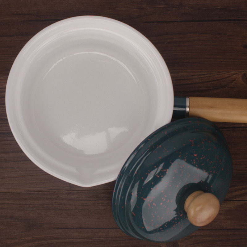 Volume border overflow enamel enamel baby milk pot soup pot cooking pot consisting pan household single handle milk pot small saucepan