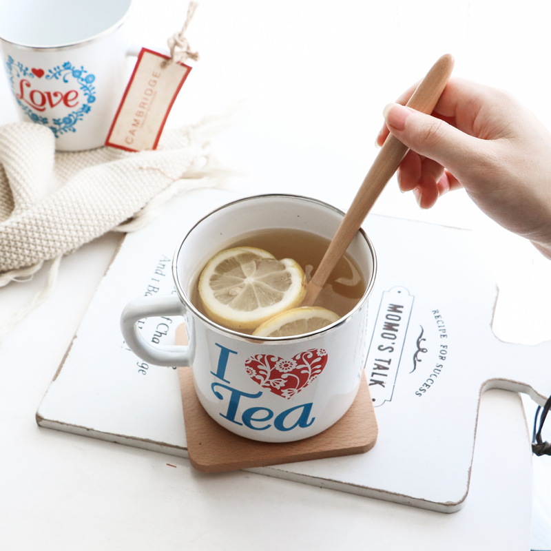 Upset with freight insurance 】 【 enamel cup cartoon creative glass mugs animal cup milk cup of coffee for breakfast