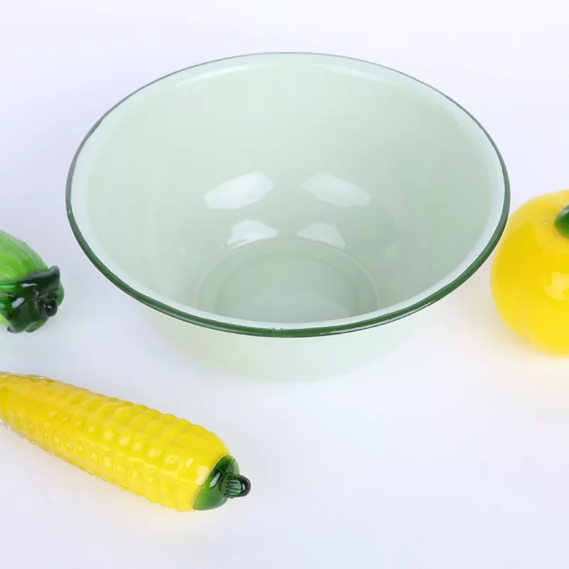 Green difference freight risk 】 【 deepen the enamel basin egg soup bowl of soup mixing bowl dishes soup bowl
