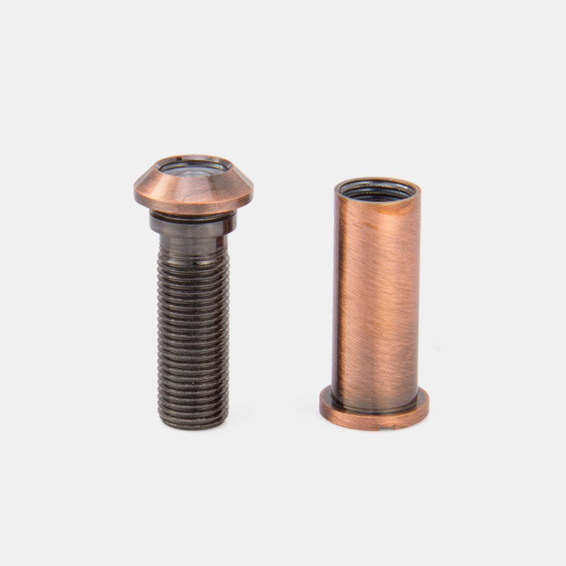 Gill pipe diameter 12mm diameter security door cat eye full copper 180-degree wide-angle ultra high clear lens door mirror