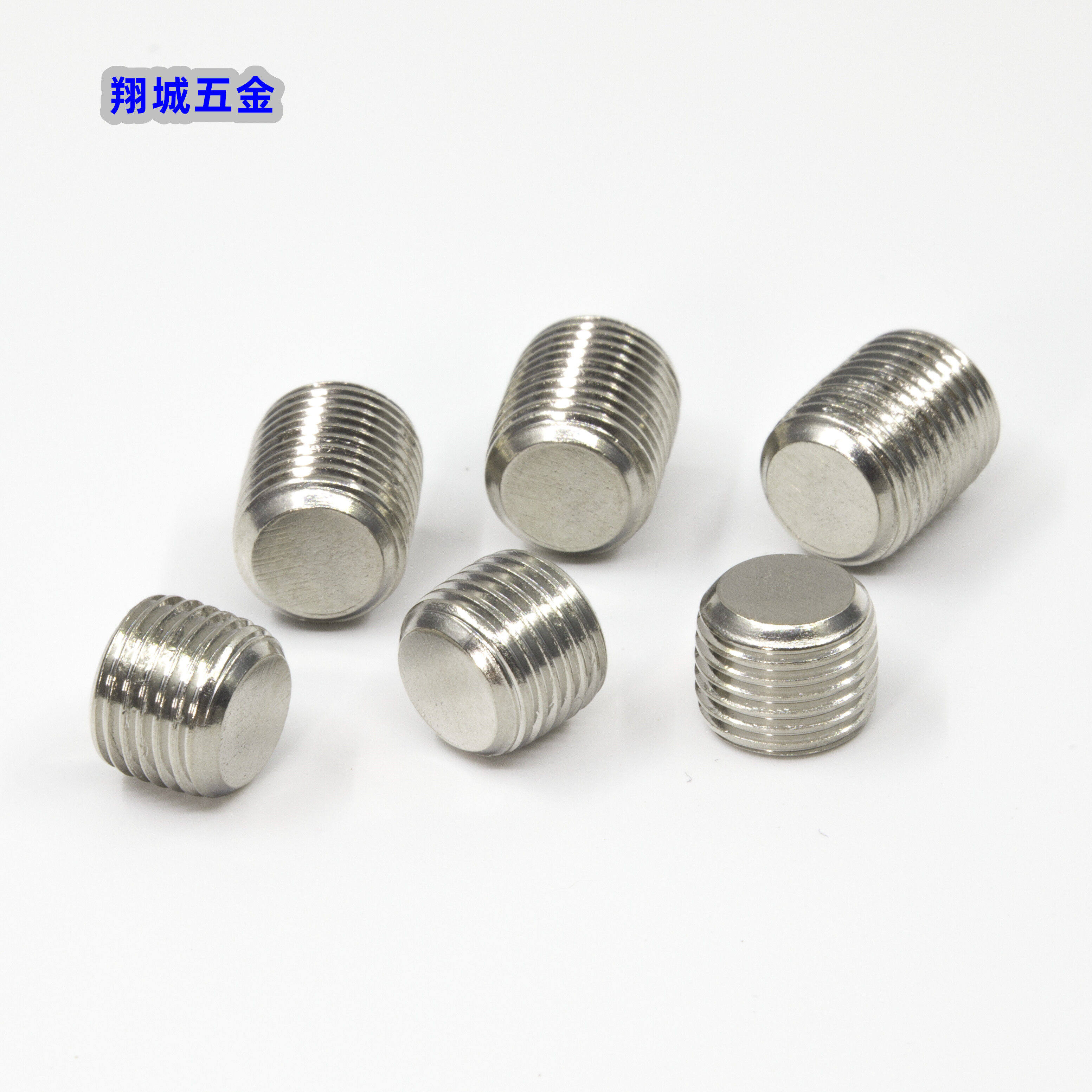 M10*1*6 8-50 fine teeth fixed screw hexagonal square wire 304 stainless steel headless kiric screw