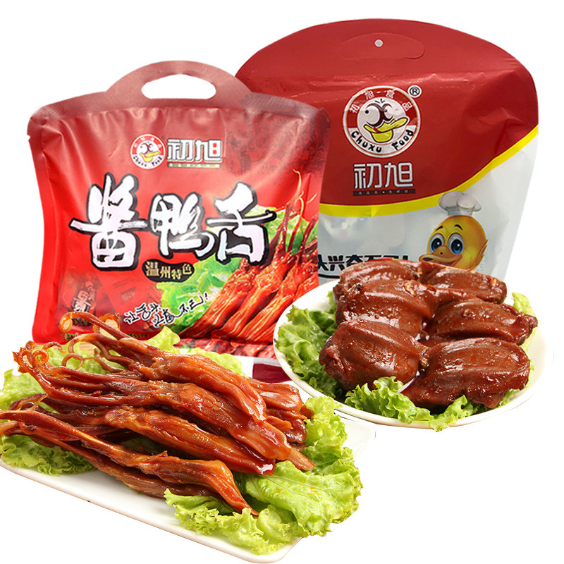 Wenzhou Chuxu sauce duck tongue original flavor 240g duck gizzard 500g snack combination independent packaging