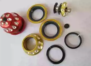 Bicycle aluminum alloy bearing head bowl group Mountain bike water drop head bowl group bearing head bowl group 44mm multi-color