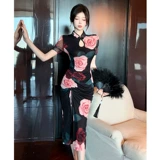 Летнее ретро приталенное длинное платье, на шнурках, по фигуре, средней длины