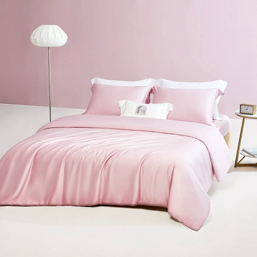 Комплект, летняя простыня, пододеяльник, 4 предмета, простой и элегантный дизайн, легкий роскошный стиль