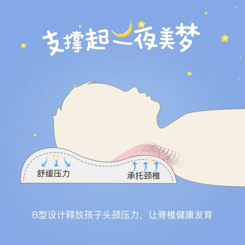 Mengjie Baby LaTex Plowlow Импортированная натуральная латексная подушка подушка шейки матки подушка позвоночника Tralei, чтобы помочь спать детскую подушку ядро
