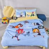 Мультяшный детский хлопковый комплект, покрывало, 4 предмета