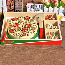 Wooden childrens simulation Cake Kitchen House educational toys wooden pizza toys