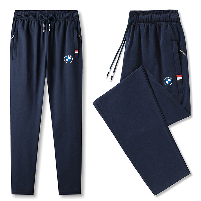 Bmw Pants Casual Pants Men's Sweatpants Straight-Leg Pants Trendy Brand Workwear Pants Sports Pants Pure Cotton Long Straight Pants