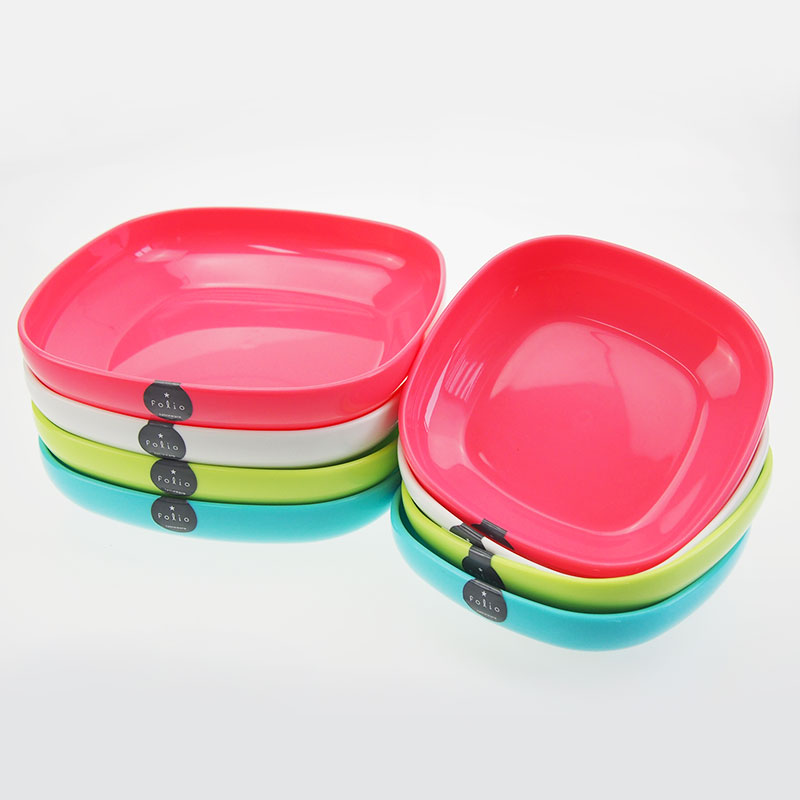 Japan imports inomata square plastic plate plate dish dish dish Japanese microwave oven plate breakfast children single
