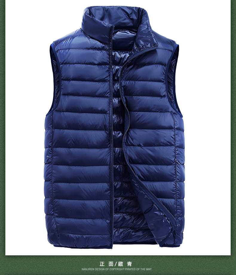 Nam Cực xuống vest nam mùa thu và mùa đông nhẹ áo ấm phiên bản Hàn Quốc của áo vest vai thể thao cotton vest - Dệt kim Vest áo len dệt kim