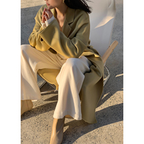 Maryme Autumn and Winter New Zhing to jing classic L@bbro double-sided Water Ripple Handle Cashmere Coat