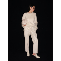 MARYME Japan imports machine wash and loose ecological simulation leather and tight waist pu cone trousers