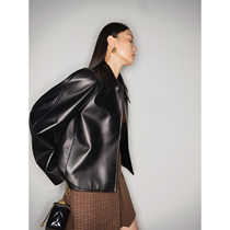 Maryme New Zealand Sheep Peel Modern stylish stereo long sleeve one buckle - shaped short jacket