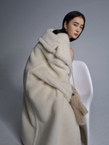 Maryme winter high - end warm and thick wool MM classic fashionable teddy bear fur whisker coat woman