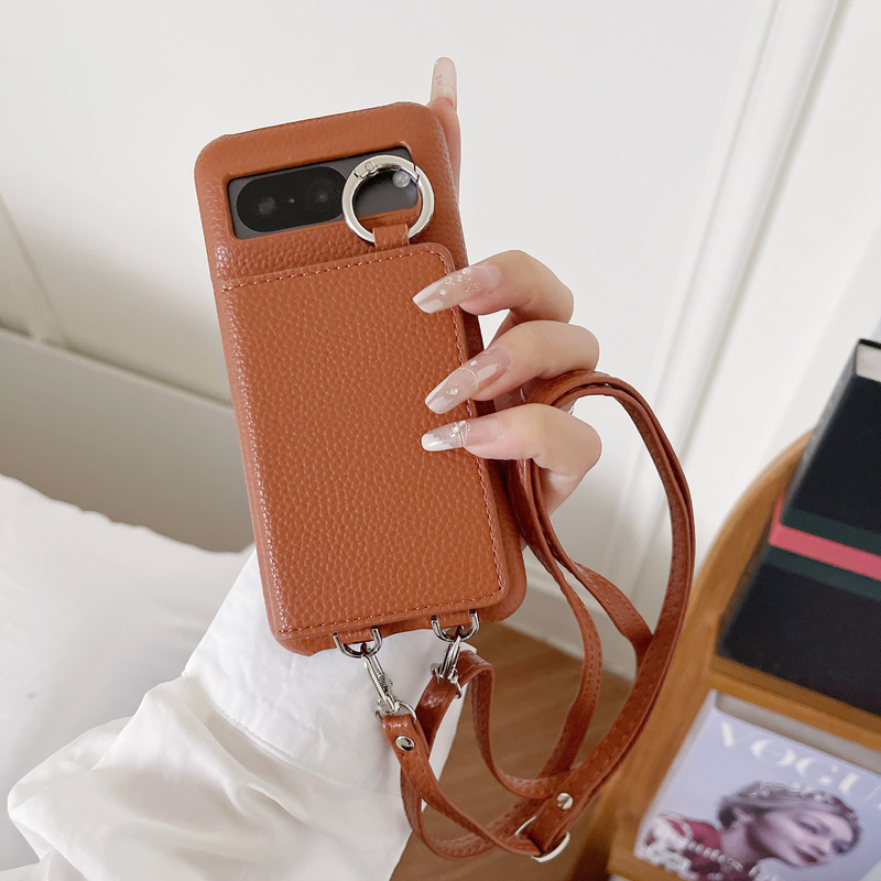 Google 9 Crossbody Lanyard Card Holder Mirror Suitable for Google Pixel 8 Crossbody Phone Case Pixel 8 Pro Protective Case Phone Case Google Pixel 7 Pro Leather Case 7A Phone Case 6A Crossbody