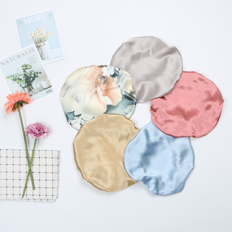 Mulberry silk shower cap, silk night cap, comfortable and clean hair care cap, keep warm and protect hair
