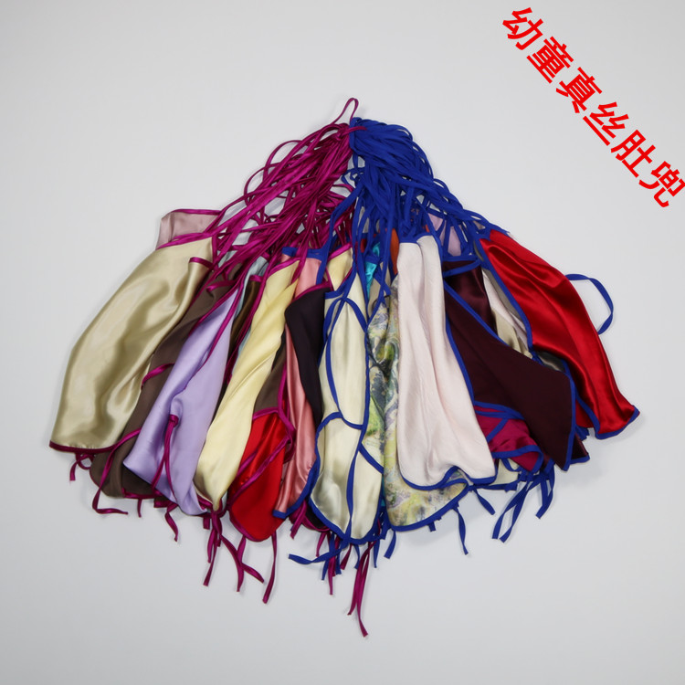 Summer baby silk apron infant bib 100 mulberry silk silky satin small apron random delivery