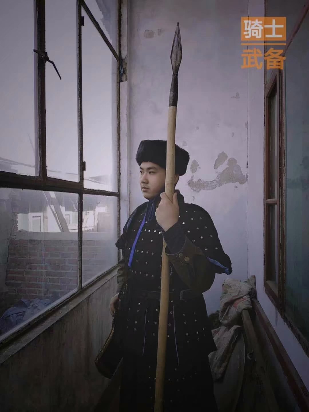 Clear cloth face armor Mingbian army armor Batu Lubu face armor (hand forged armor piece)