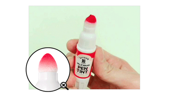 Hàn Quốc 16brand oily air cushion lip gloss lip glaze lip gloss valkwang pen tint - Son bóng / Liquid Rouge 	son bóng nhũ	