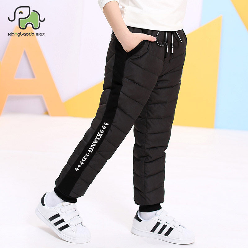Elephant Boss boy down pants CUHK Scout Thickened Loose Down Cotton Pants Teen New Bunching AD1305 Winter
