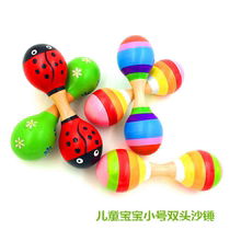 Wooden Trumpet Double Head Fiesta Maracas Shakers