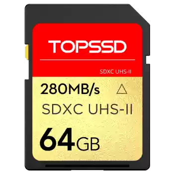 Tianshuo (TOPSSD) 280MB s UHS-II dual-core high-speed SD memory card_64GB