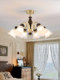 All-Copper Mid-Century Style Living Room Chandelier American Pastoral Retro Atmospheric Log Restaurant French Study High-End Lamps