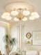 All-Copper French Chandelier, Modern Minimalist Living Room Lamp, Dining Room Bedroom Light, Light Luxury and Elegant, Cream American Retro Ceiling Lamp