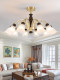 All-Copper Mid-Century Style Living Room Chandelier American Pastoral Retro Atmospheric Log Restaurant French Study High-End Lamps