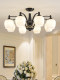 New All-Copper Living Room Chandelier, Bedroom Ceiling Lamp, Simple and Elegant, High-End American Retro Restaurant Zhongshan Lamps