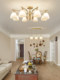 American-Style All-Copper Modern Minimalist Elegant Light Luxury Living Room Ceiling Lamp Master Bedroom Chandelier Nordic Dining Room Lighting Set