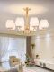 American-Style Chandelier, All-Copper Living Room Lamp, Modern, Simple and Elegant, European-Style, French-Style, Cream-Style, Light Luxury Bedroom and Dining Room Lighting Fixtures