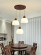 2026 New All-Copper Mid-Century Style Restaurant Chandelier, Classical Chinese Three-Head Home Dining Room French Retro Lighting Fixture